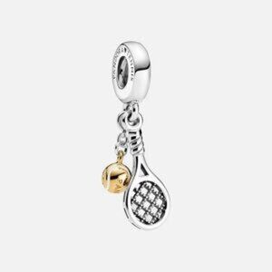 Tennis Racket and Ball Dangle Charm